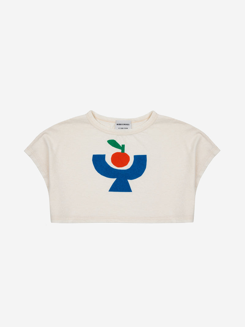 TOMATO PLATE CROPPED T-SHIRT