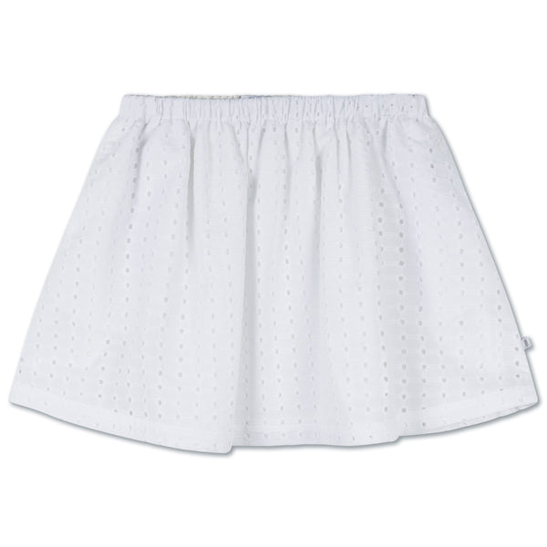 MINI SKIRT GRAPHIC EMBROIDERY ANGLAISE