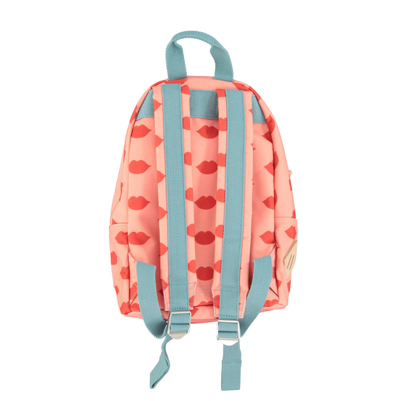 BACKPACK LIGHT PINK WITH RED LIPS