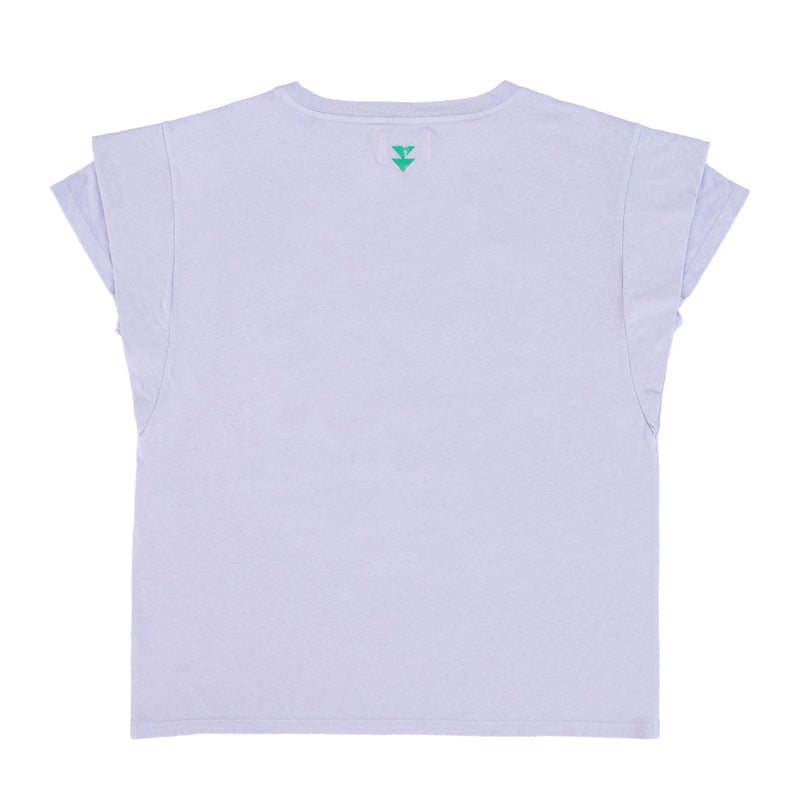 DOUBLE SHORT SLEEVE T-SHIRT LAVENDER WITH LOVE PRINT