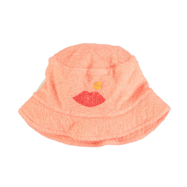 HAT CORAL WITH LIPS PRINT