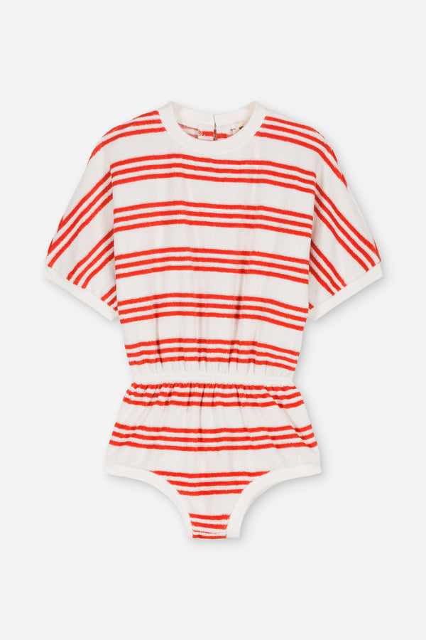 COMBI ROMY TERRY RED SPORTY STRIPES