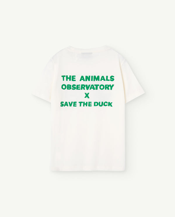 RAW WHITE SAVE THE DUCK T-SHIRT
