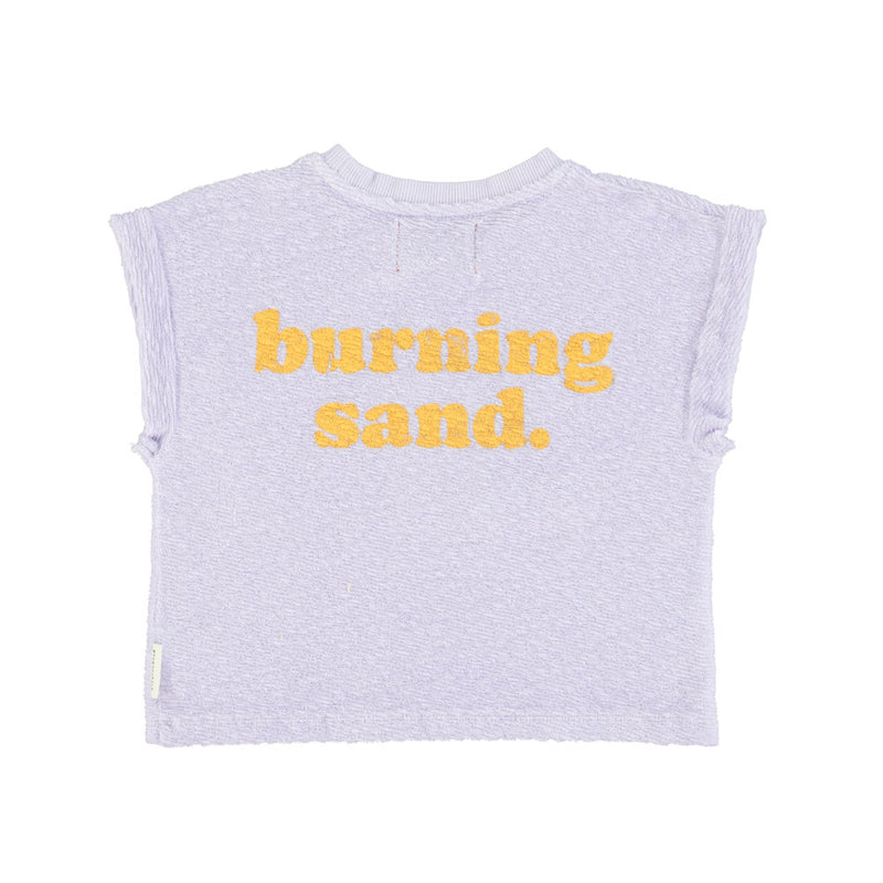 T-SHIRT LAVENDER WITH BURNING SAND PRINT