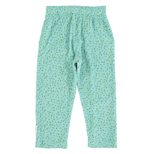 TROUSERS LIGHT BLUE WITH YELLOW FLOWERS