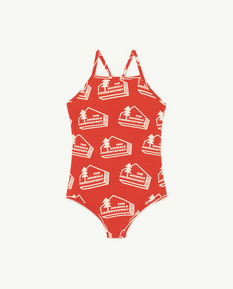 TROUT KIDS SWIMSUIT RED